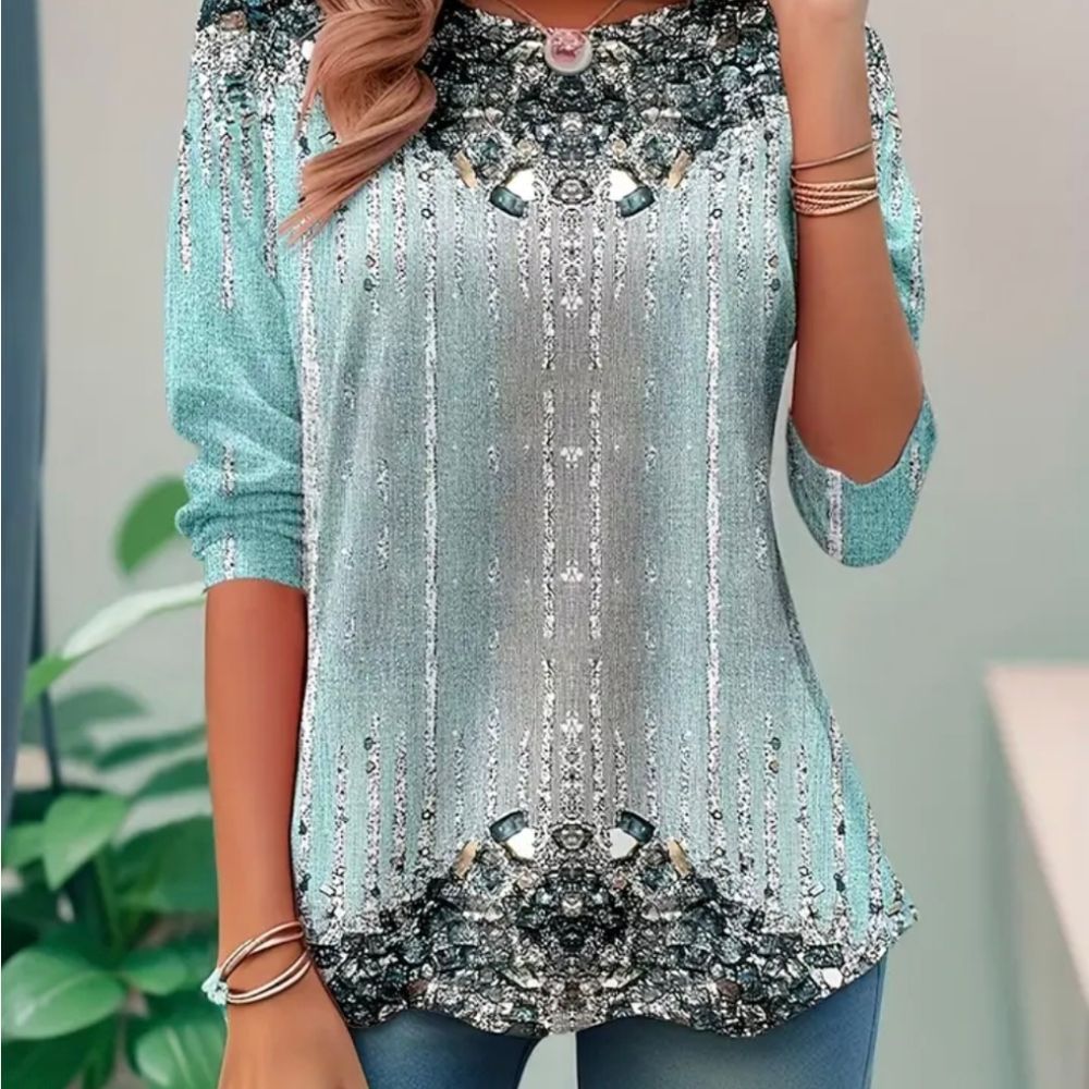 Woman's Abstract Print Top